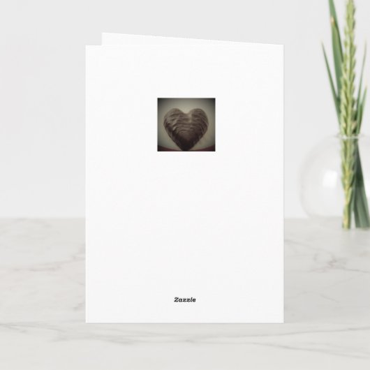 Chocoladeharten Feestdagen Kaart (Achterkant)