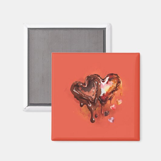 Chocoladeharten Magneet (Voorkant / Achterkant)