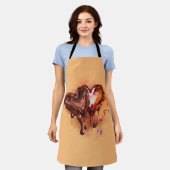 Chocoladeharten Schort (Gedragen)