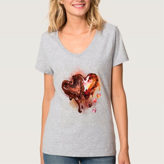 Chocoladeharten T-shirt (Voorkant)