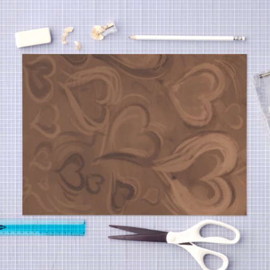 Chocoladeharten Tissuepapier (Craft)