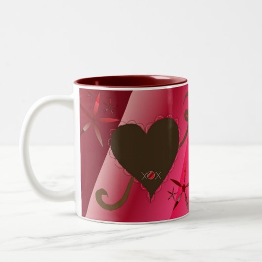 Chocoladeharten Tweekleurige Koffiemok (Links)