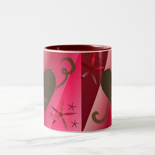 Chocoladeharten Tweekleurige Koffiemok (Center)