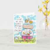 ChocoladeKaart Kaart (Gele Bloem)