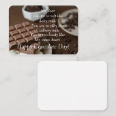 Chocoladekaart  notitiekaartje (Voorkant / Achterkant)