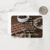 Chocoladekaart  notitiekaartje (Voorkant / Achterkant in situ)