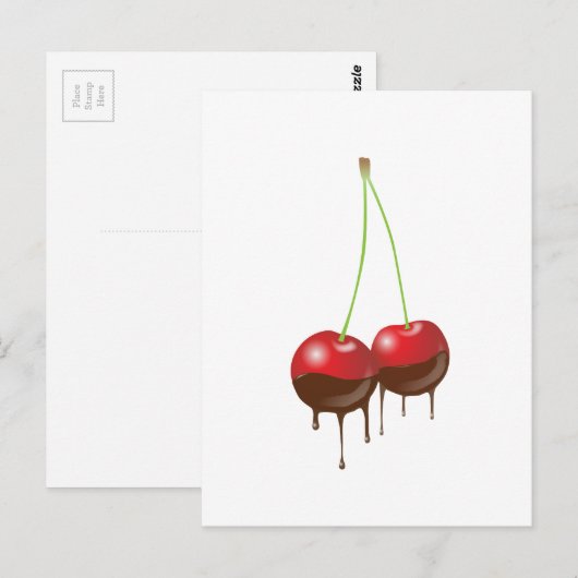 Chocoladekersen Briefkaart (Voorkant / Achterkant)