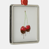Chocoladekersen Metalen Ornament (Rechts)