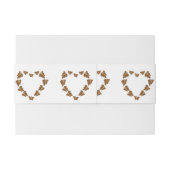 Chocoladekleurige vlinders ontwerp bruiloft uitnodigingen wikkel (Achterkant Voorbeeld)