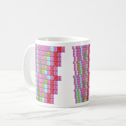 chocoladekoekje periodieke mok (Voorkant links)