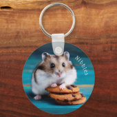 Chocoladekoekjes en Schattigee hamster Sleutelhanger (Voorkant)