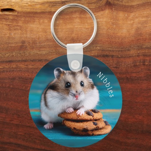 Chocoladekoekjes en Schattigee hamster Sleutelhanger (Voorkant)