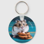 Chocoladekoekjes en Schattigee hamster Sleutelhanger (Achterkant)