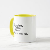 Chocoladekoffie-Mannen Sommige dingen zijn beter r Mok (Voorkant links)
