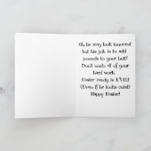 Chocoladekonijn (Pasen) Feestdagen Kaart (Binnen)