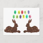 Chocoladekonijnen Pasen Briefkaart (Voorkant)