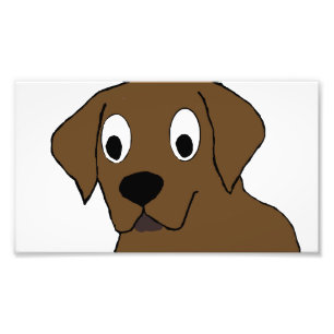 chocoladelabrador cartoon foto afdruk