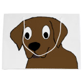 chocoladelabrador cartoon groot cadeauzakje (Voorkant)
