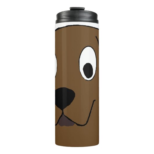 chocoladelabrador cartoon thermosbeker (Voorkant)