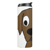 chocoladelabrador cartoon thermosbeker (Gedraaid links)