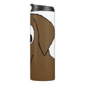 chocoladelabrador cartoon thermosbeker (Geroteerd rechts)