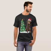 chocoladelabrador kerstlampjes Decor Xmas Tr T-shirt (Voorkant volledig)