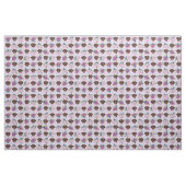 Chocoladelabrador paarse floraalpatroon stof (Fat Quarter)