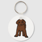 chocoladelabrador puppy sleutelhanger (Voorkant)