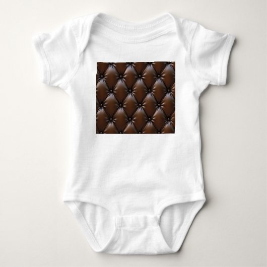 Chocoladeleer: Luxe Stof Textuur Romper (Voorkant)