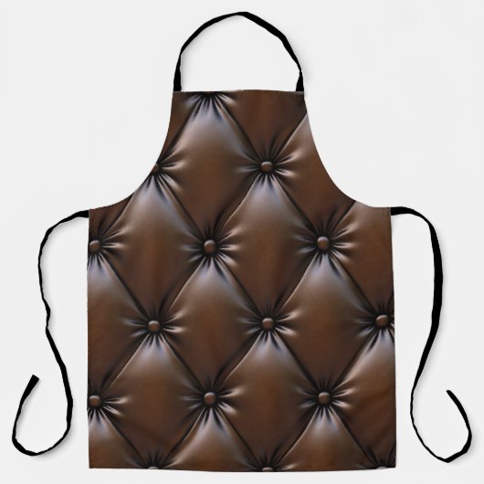 Chocoladeleer: Luxe Stof Textuur Schort (Voorkant)