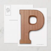 Chocoladeletter p briefkaart (Voorkant / Achterkant)