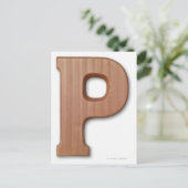 Chocoladeletter p briefkaart (Staand voorkant)