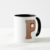 Chocoladeletter p mok (Voorkant rechts)