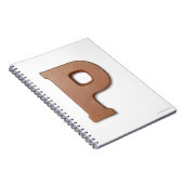 Chocoladeletter p notitieboek (Rechterzijde)