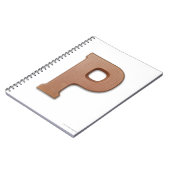 Chocoladeletter p notitieboek (Linkerzijde)
