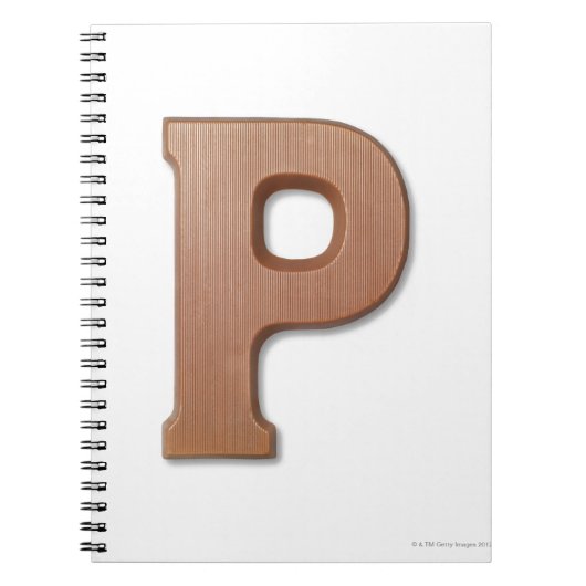 Chocoladeletter p notitieboek (Voorkant)