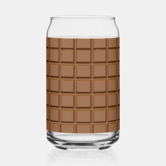 Chocoladeliefhebber Blikvorm Glas (Achterkant)