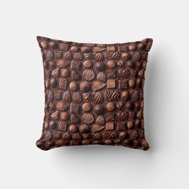 Chocoladeliefhebber Obsessie - Realistische Chocol Kussen (Voorkant)