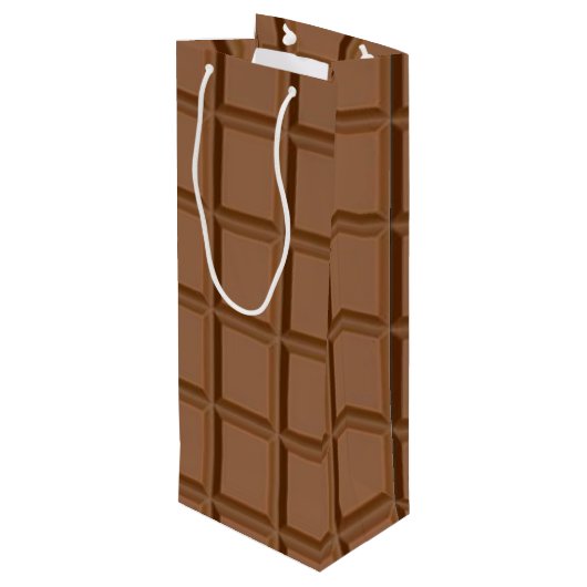 Chocoladeliefhebber Wijn Cadeautas (Achterkant Gekanteld)