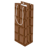 Chocoladeliefhebber Wijn Cadeautas (Voorkant Gekanteld)