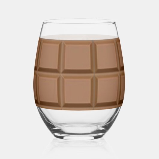 Chocoladeliefhebber Wijnglas Zonder Voet (Achterkant)