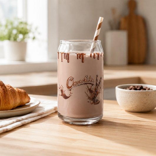 Chocoladeliefhebbers Druipende Chocolade Blikvorm Glas