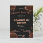 Chocoladeliefhebbers Fondue Feest Uitnodiging (Staand voorkant)