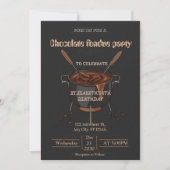 Chocoladeliefhebbers Fondue Feest Uitnodiging (Voorkant)