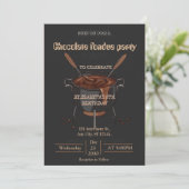 Chocoladeliefhebbers Fondue Feest Uitnodiging (Staand voorkant)