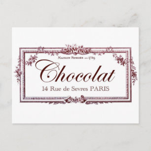 Chocoladeliefhebbers .... hou van deze  Franse kun Briefkaart