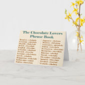 Chocoladeliefhebbers zin boek kaart (Gele Bloem)