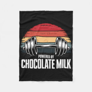 Chocolademelk Gym Fitness Workout Bodybuilding 1 Fleece Deken