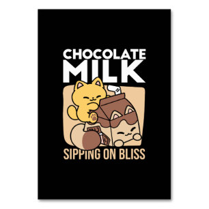 Chocolademelk nippen aan gelukzaligheid – Kawaii k Kaart