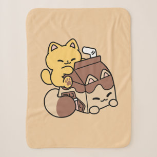 Chocolademelk nippen aan gelukzaligheid – Kawaii k Sherpa Deken